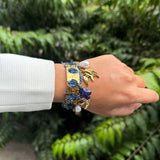 BOHEME BLEU BRACELET - 18K GOLD-PLATED