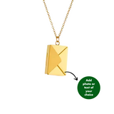 PERSONALISED ENVELOPE NECKLACE - 18K WHITE/GOLD-PLATED
