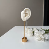 BI-METAL CHAIN DROP EARRINGS - 18K GOLD-PLATED