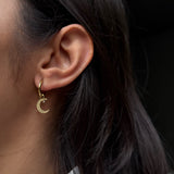 SUN & MOON EARRINGS - 18K GOLD-PLATED