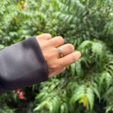 OPEN PAVE STACK RING - 18K GOLD-PLATED