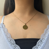 PERSONALISED ROUND NECKLACE - 18K WHITE/GOLD-PLATED