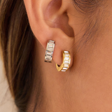 BAGUETTE HUGGIES - 18K GOLD PLATED