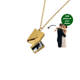 PERSONALISED ENVELOPE NECKLACE - 18K WHITE/GOLD-PLATED