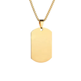 PERSONALISED DOG TAG NECKLACE - 18K WHITE/GOLD