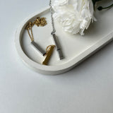 PERSONALISED HIDDEN MESSAGE NECKLACE - 18K WHITE/GOLD-PLATED