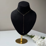 ÉCLAT LARIAT NECKLACE - 18K GOLD-PLATED