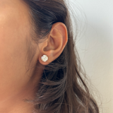 SOLITAIRE STUDS (8MM)- 18K GOLD-PLATED