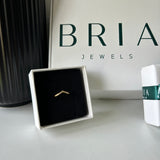 WISHBONE RING - 18K GOLD-PLATED