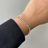 TENNIS BRACELET - 18K GOLD/WHITE GOLD PLATED