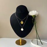 PERSONALISED ROUND NECKLACE - 18K WHITE/GOLD-PLATED