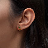 CITRINE BLOOM EARRINGS - 18K GOLD-PLATED