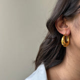 CELINE HOOPS - 18K GOLD-PLATED