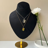 PERSONALISED ENVELOPE NECKLACE - 18K WHITE/GOLD-PLATED