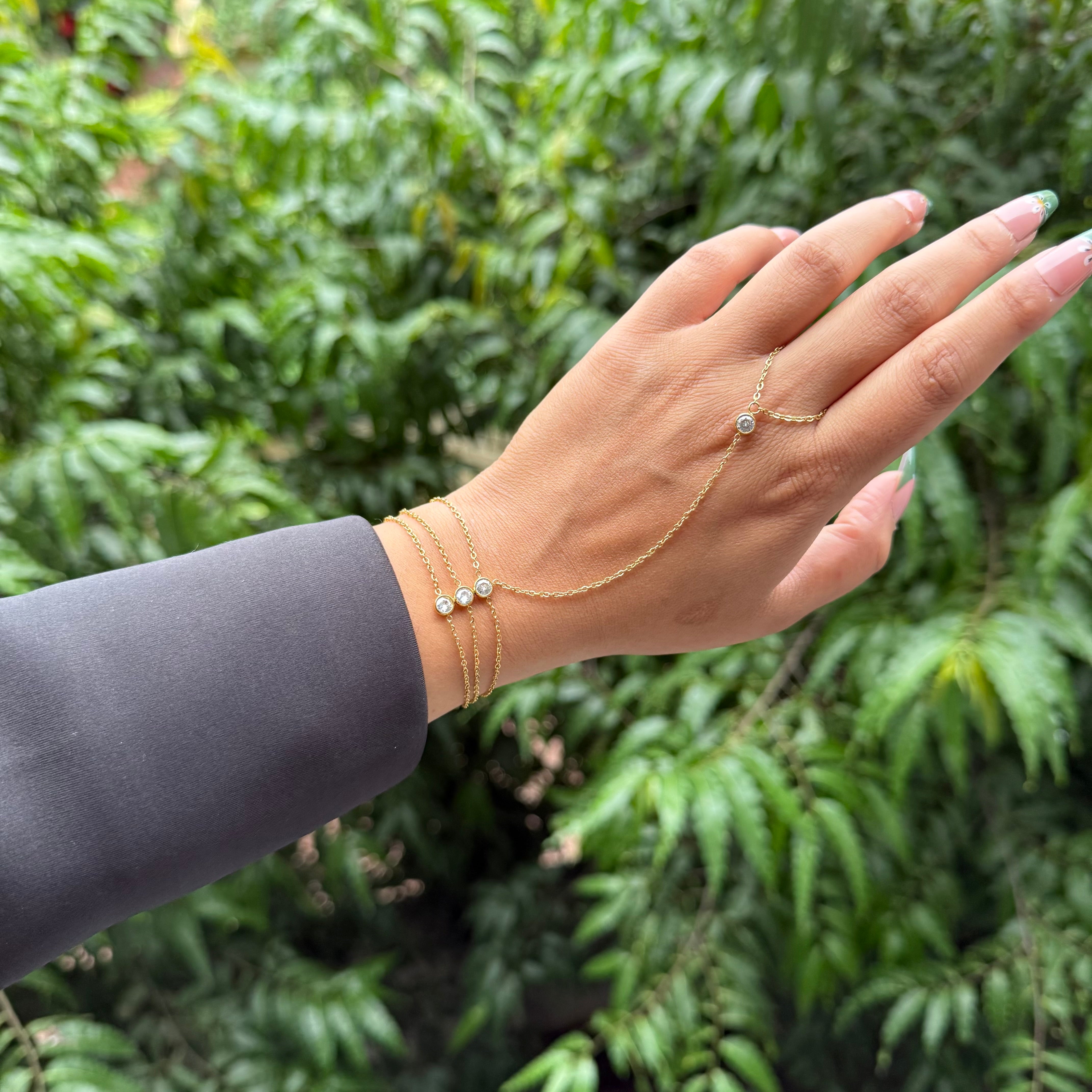 Multi-Strand Handchain Bracelet