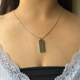 PERSONALISED THIN NECKLACE - 18K WHITE/GOLD-PLATED
