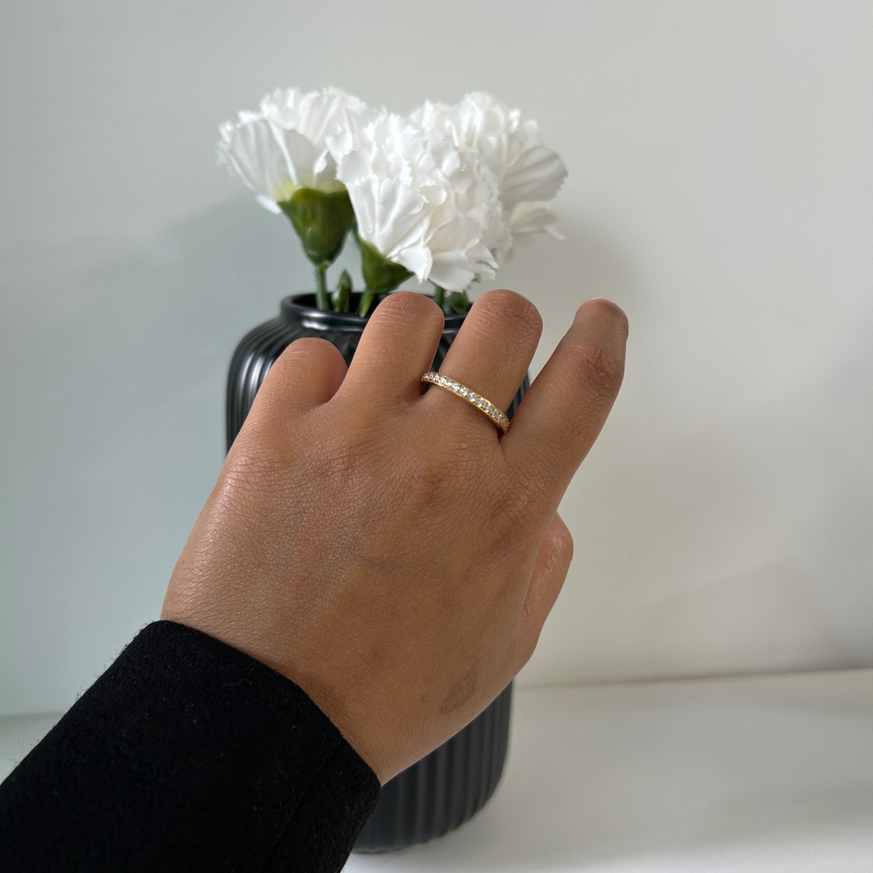 Half Pave Ring