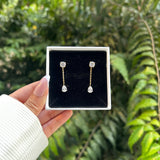 SOLITAIRE PEAR DROP EARRINGS - 18K GOLD-PLATED