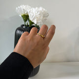 SOLID RING - 18K GOLD-PLATED