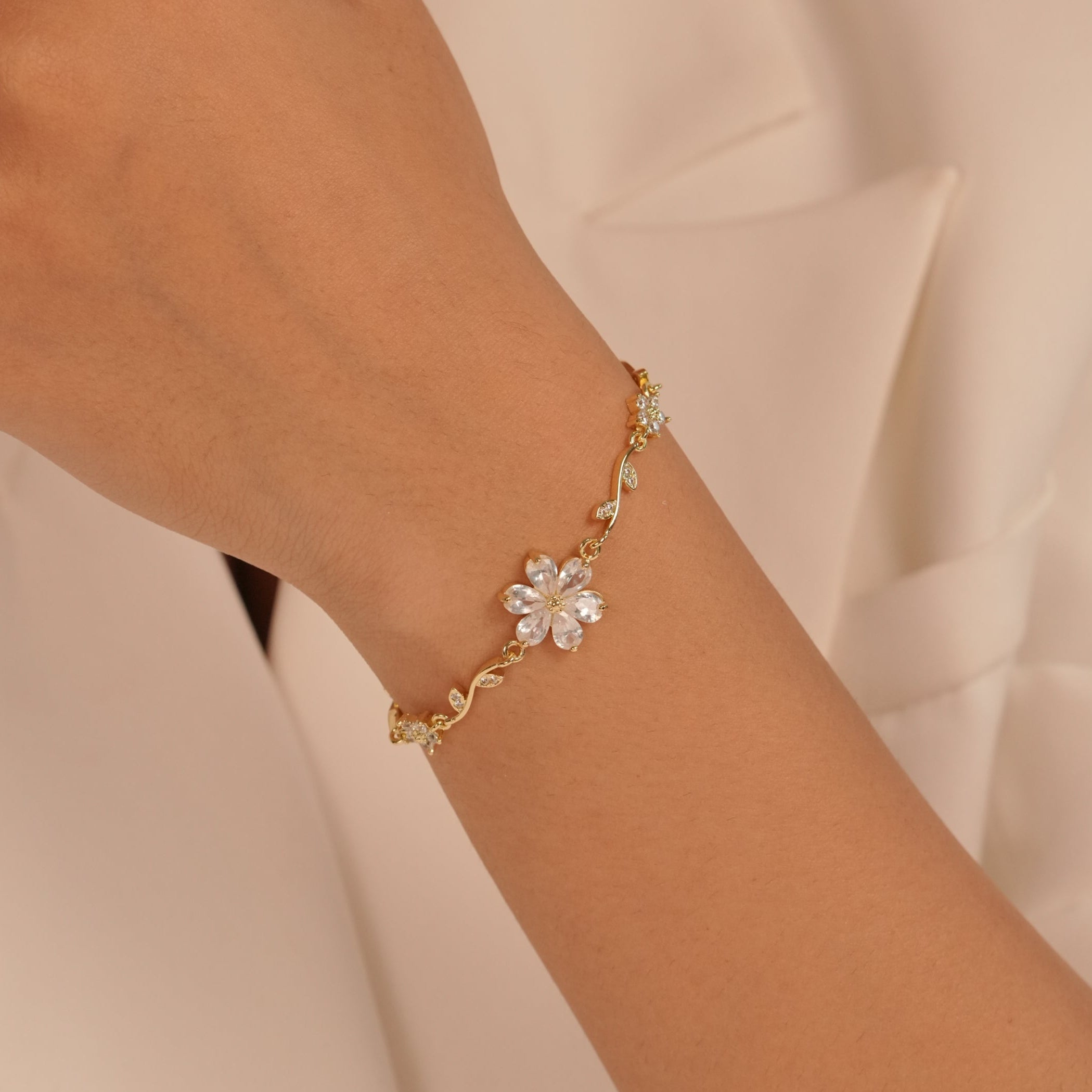 Crystal Flower Bracelet