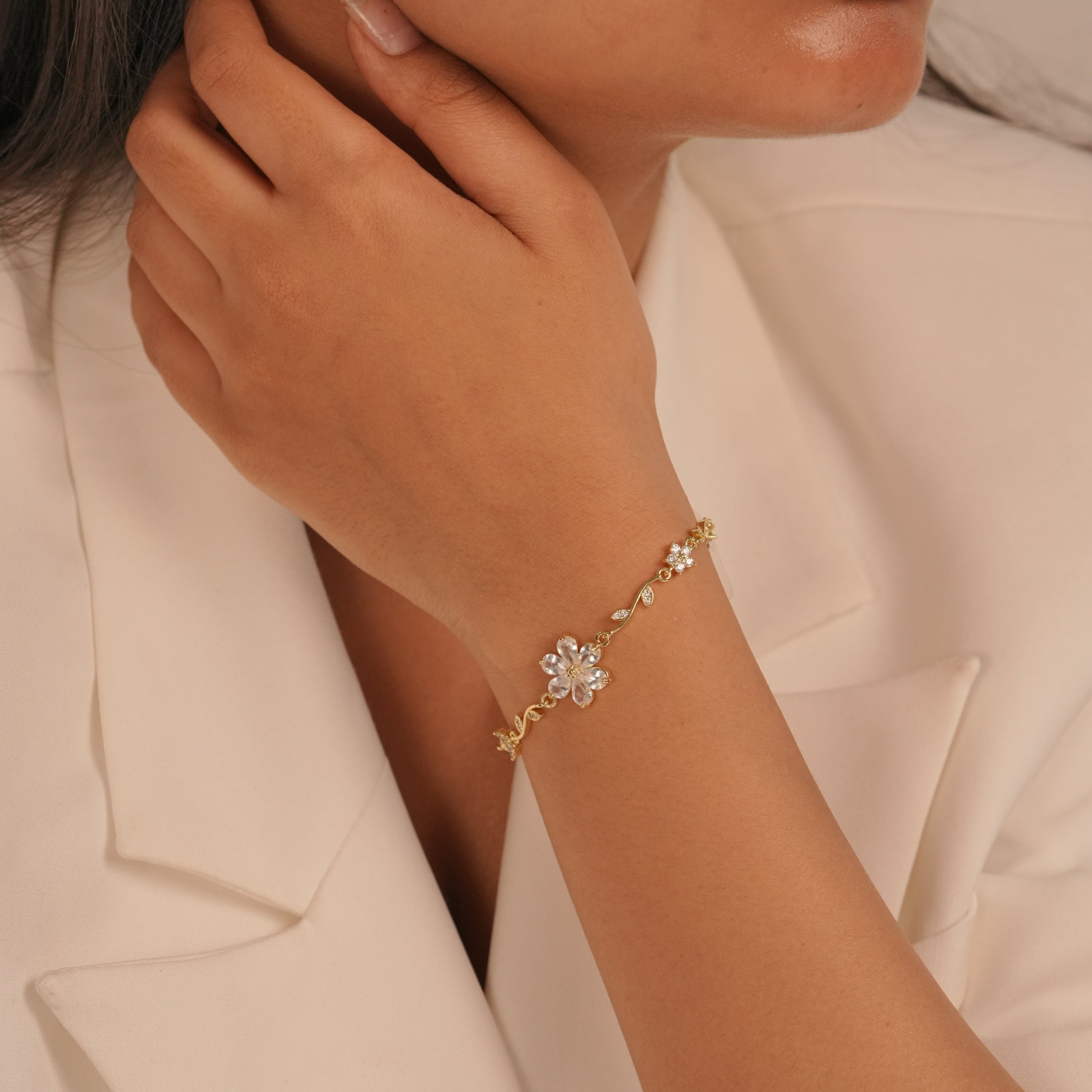Crystal Flower Bracelet