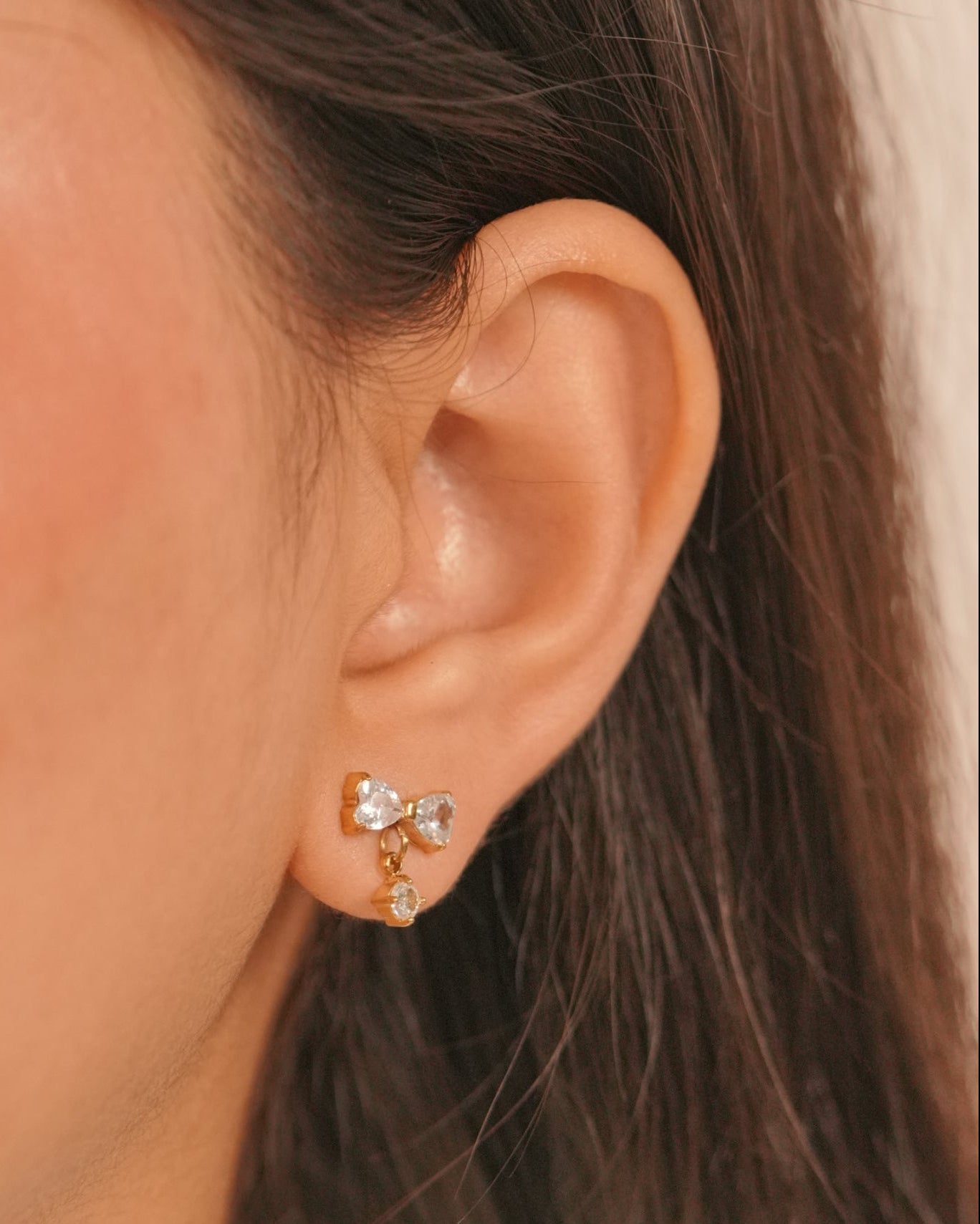 Studded Bow Earrings