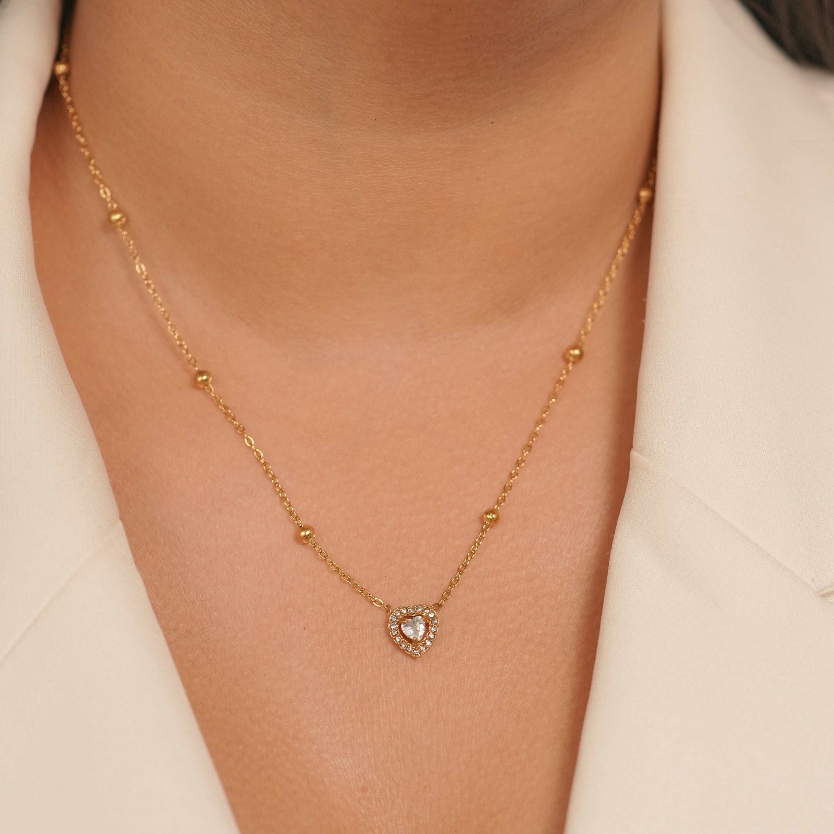 Halo Heart Necklace