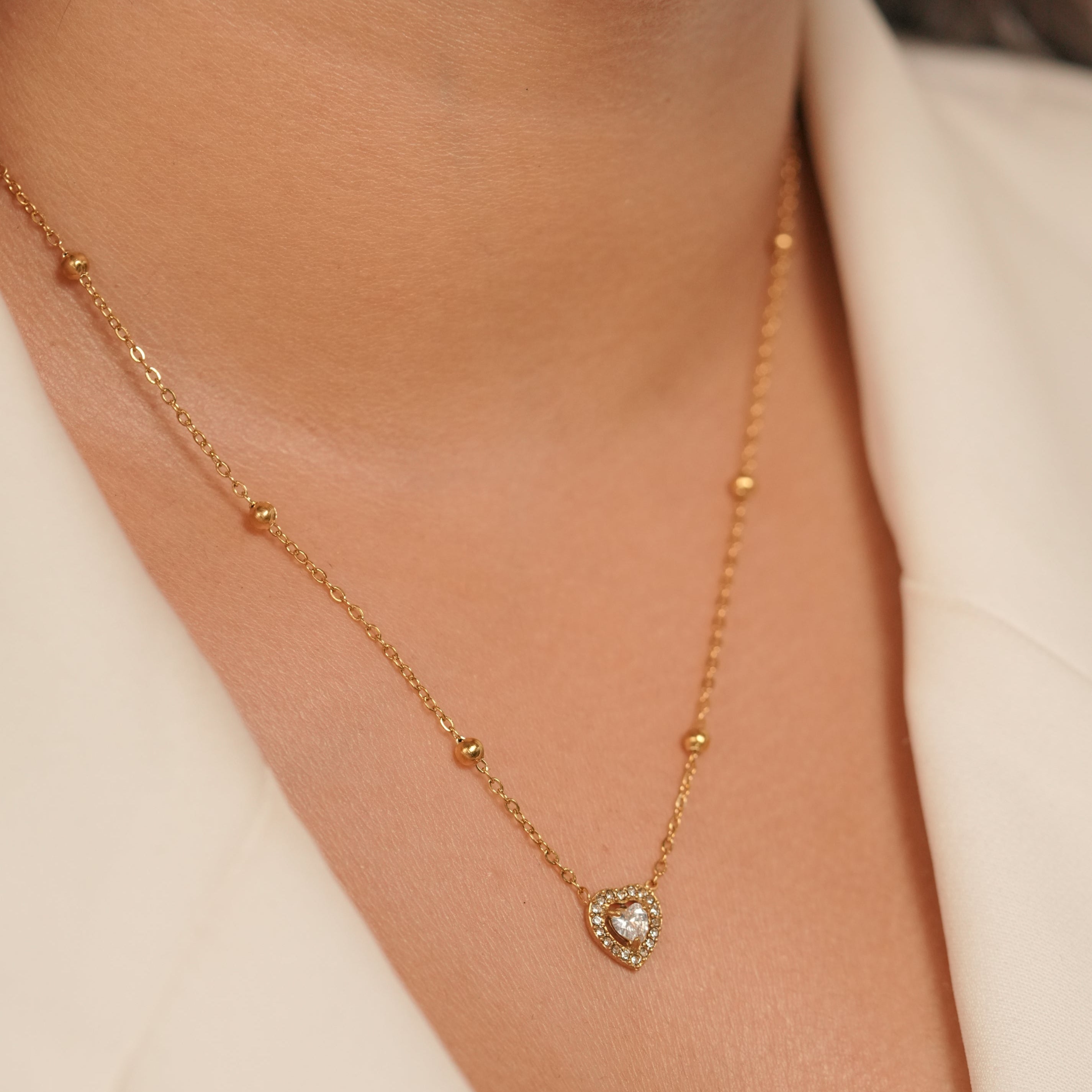 Halo Heart Necklace
