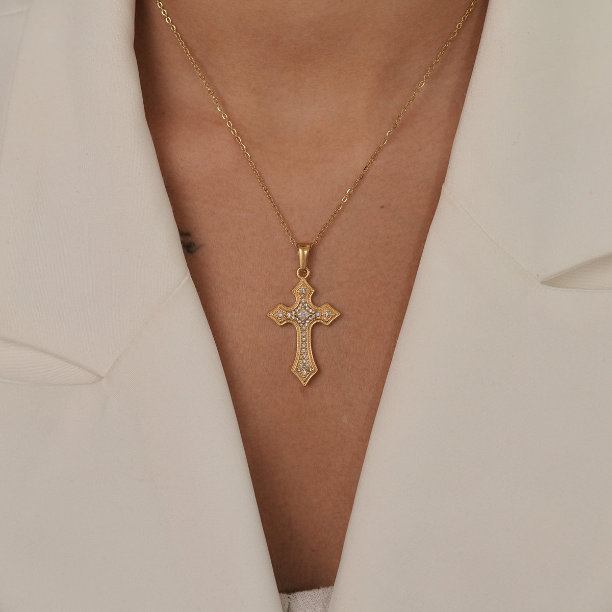 Vintage Cross Necklace