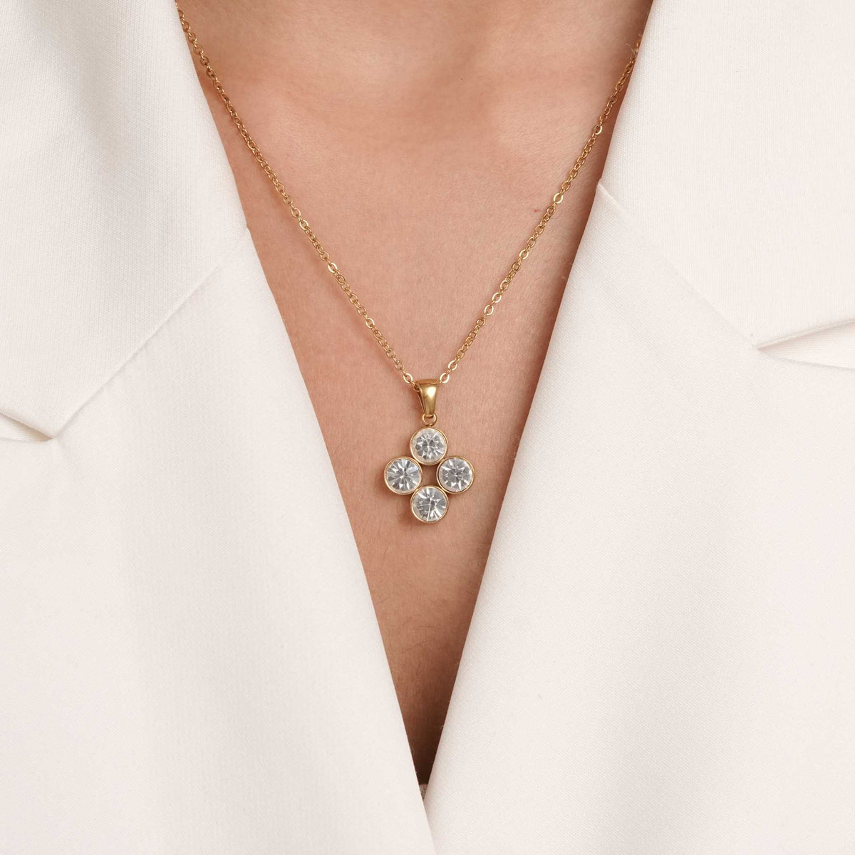 Crystal Rosette Necklace