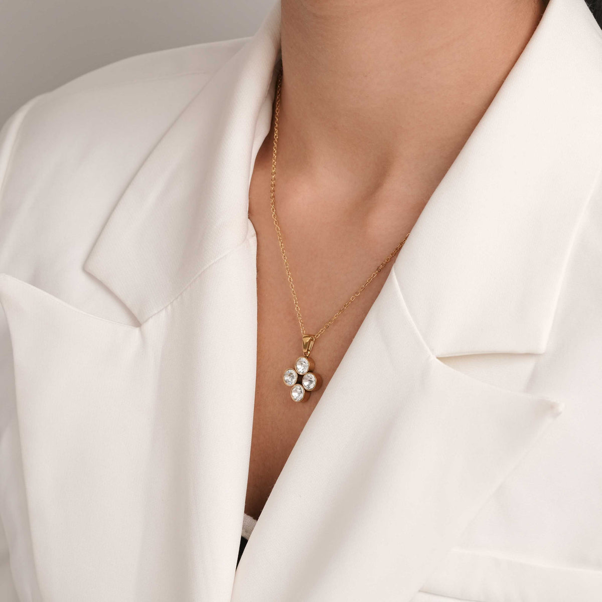 Crystal Rosette Necklace