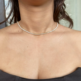 TENNIS NECKLACE (3MM) - 18K GOLD-PLATED