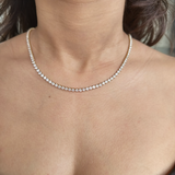 TENNIS NECKLACE (3MM) - 18K GOLD-PLATED
