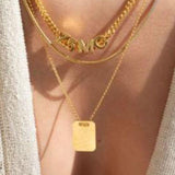 PERSONALISED TAG NECKLACE- 18K GOLD-PLATED