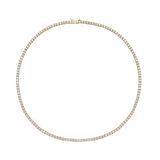 TENNIS NECKLACE (3MM) - 18K GOLD-PLATED
