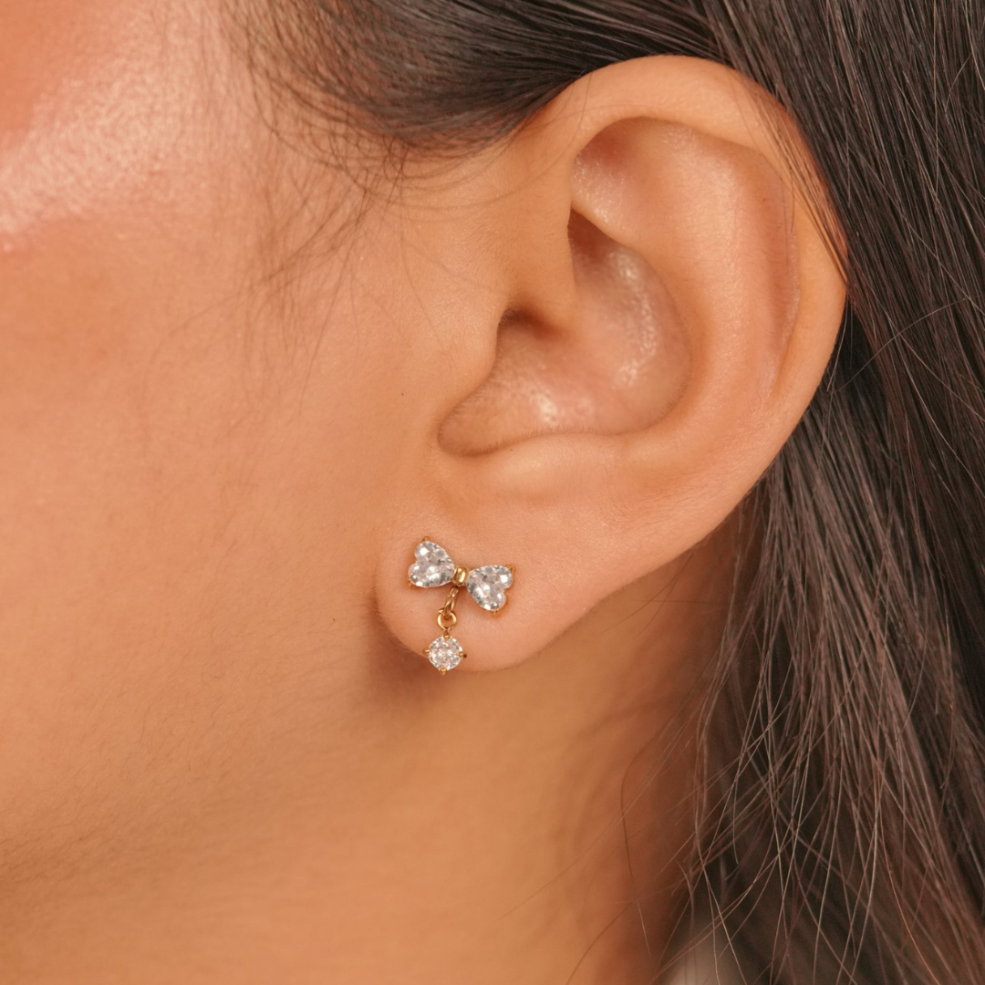 Studded Bow Earrings