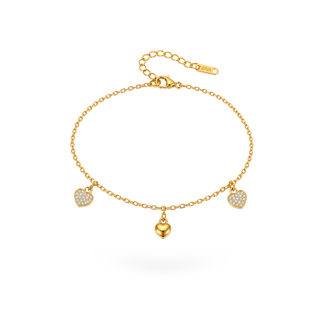 Studded Triheart Bracelet