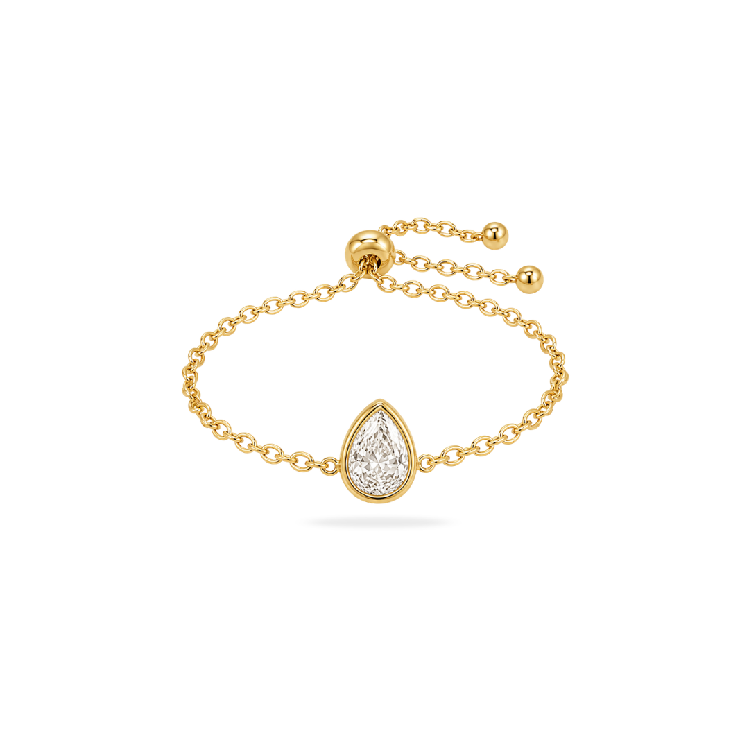 Pear Chain Adjustable Ring