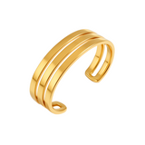 OPEN CUFF BRACELET - 18K GOLD-PLATED