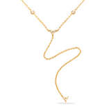 ÉCLAT LARIAT NECKLACE - 18K GOLD-PLATED