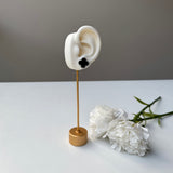 BLACK TRÈFLE EARRINGS  - 18K GOLD-PLATED