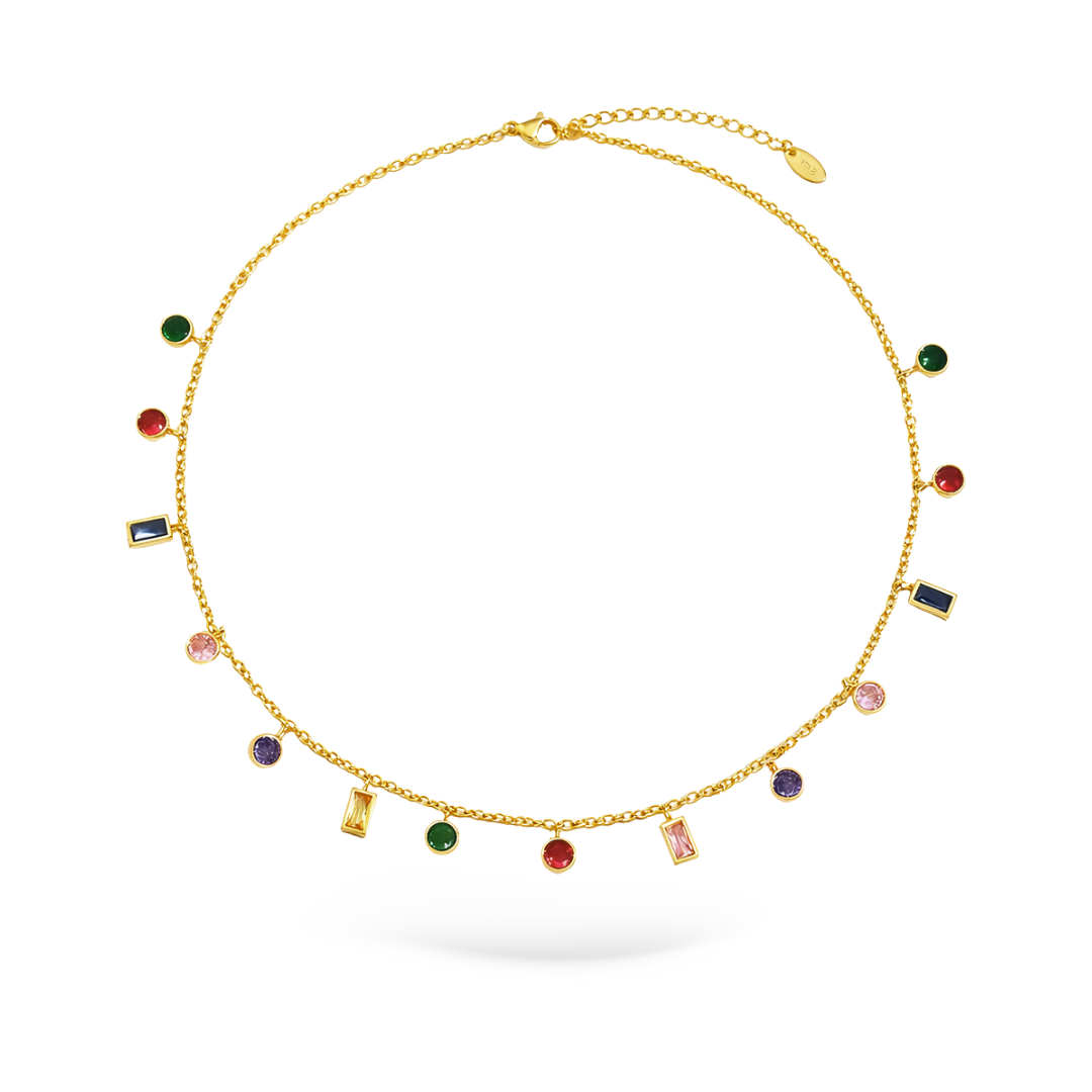 Multicolor Drop Necklace