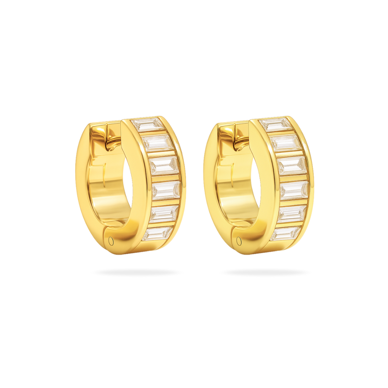 BAGUETTE HUGGIES - 18K GOLD PLATED