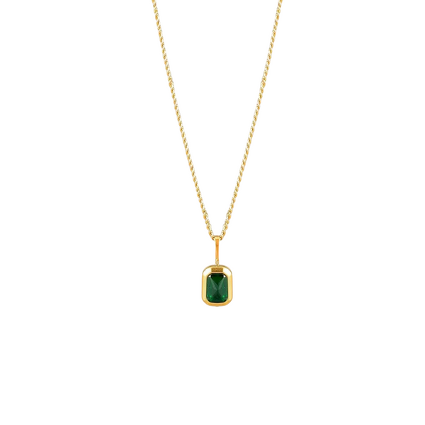 EMERALD BLISS NECKLACE - 18K GOLD-PLATED