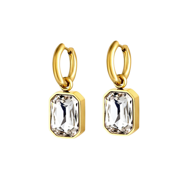 ROYAL BLANC DROP EARRINGS - 18K GOLD-PLATED