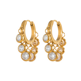 REGAL CHARM HOOPS - 18K GOLD-PLATED