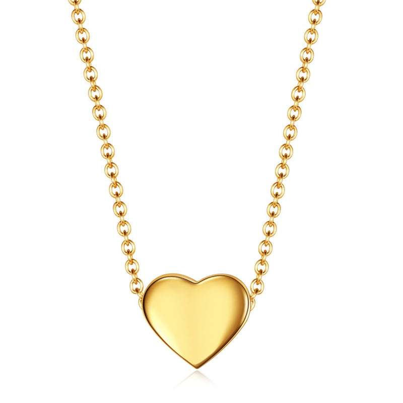 PARIS HEART NECKLACE - 18K WHITE/GOLD-PLATED