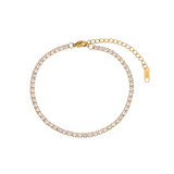 TENNIS ANKLET (3MM) - 18K GOLD-PLATED