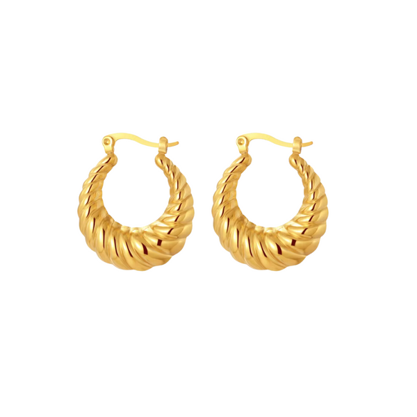 KNOT HOOPS - 18K GOLD PLATED