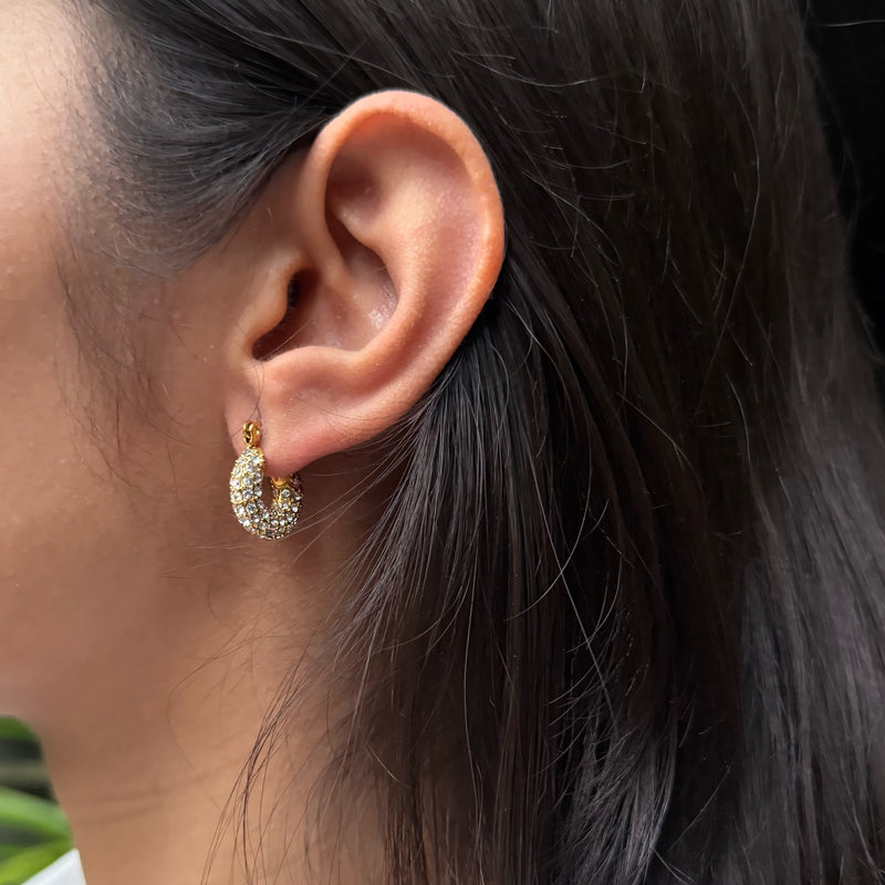 CELESTE HOOPS - 18K GOLD-PLATED